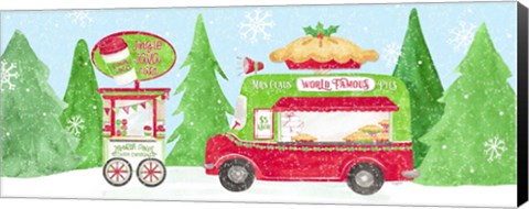 Framed Food Cart Christmas panel I Print