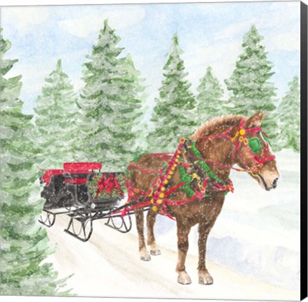 Framed Sleigh Bells Ring III Sleigh Ride Print