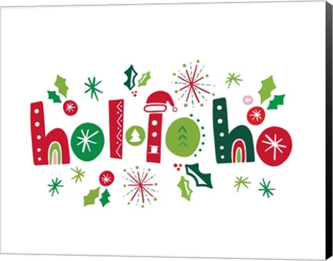 Framed Festive Lettering - Ho Ho Ho Print