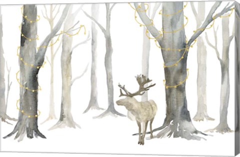 Framed Christmas Forest landscape Print