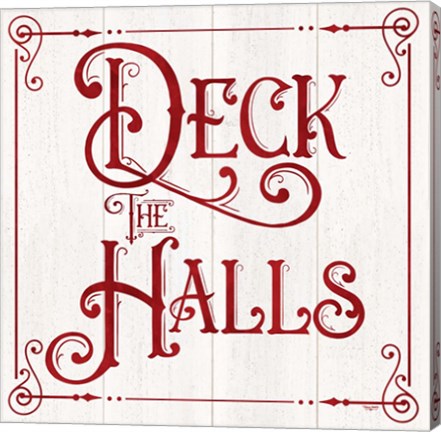 Framed Vintage Christmas Signs II-Deck the Halls Print