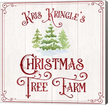 Framed Vintage Christmas Signs VI-Tree Farm Print