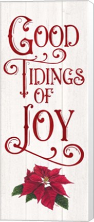 Framed Vintage Christmas Signs panel IV-Tidings of Joy Print