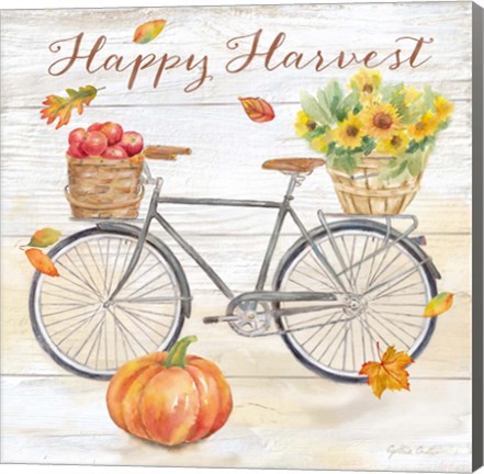 Framed Happy Harvest II-Bike Print