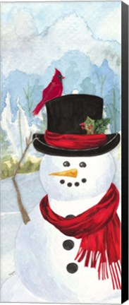 Framed Snowman Christmas vertical II Print