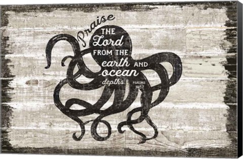 Framed Driftwood Coast Scripture IV Print