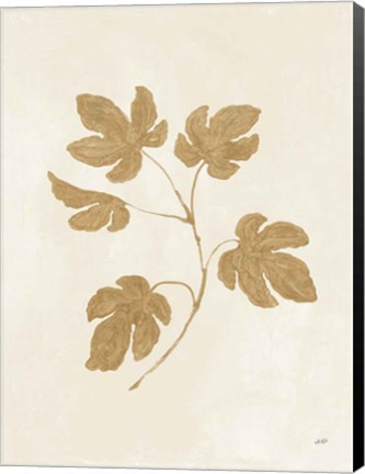 Framed Botanical Study III Gold Crop Print