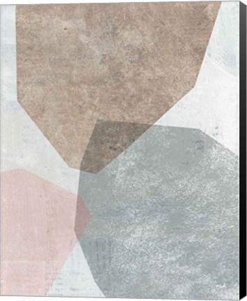 Framed Pensive I Blush Gray Print