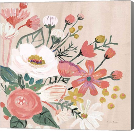 Framed Vintage Floral II Modern Print