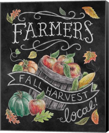 Framed Harvest Chalk II Print