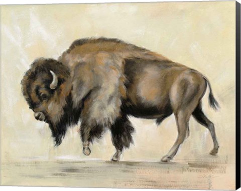 Framed Bronze Buffalo Print