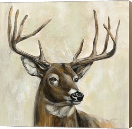 Framed Bronze Deer Print