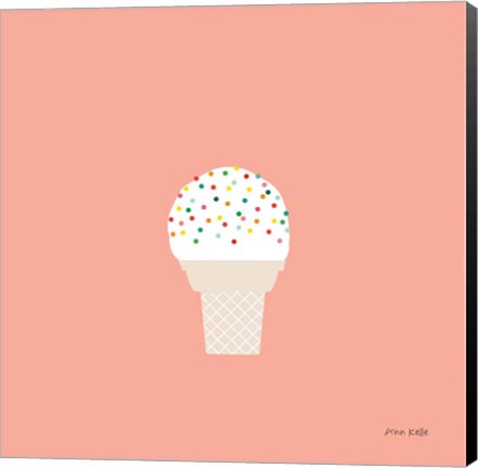 Framed Ice Cream Cone I Print