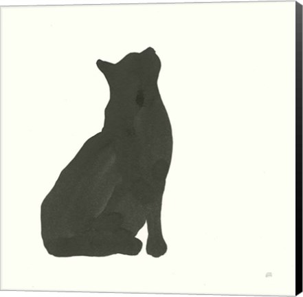 Framed Black Cat III Print