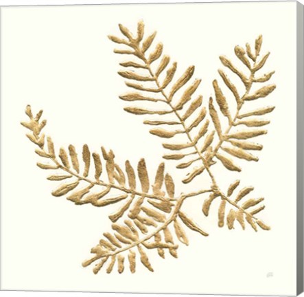 Framed Gilded Fern II Print