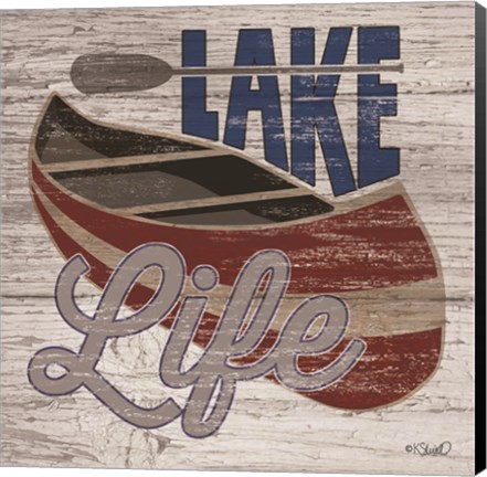 Framed Lake Life Canoe Print