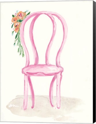 Framed Floral Chair I Print