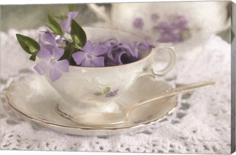 Framed Violet Teacup II Print