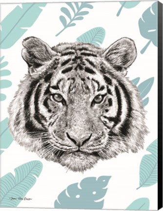 Framed Tropical Tiger Print