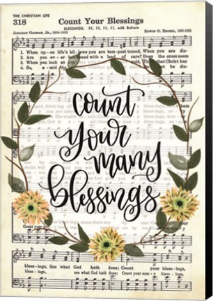 Framed Count Your Many Blessings Print