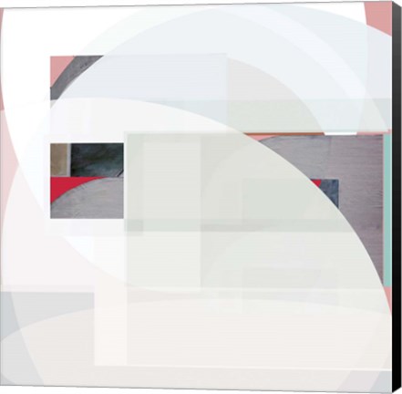 Framed Stripes and Circles I Print