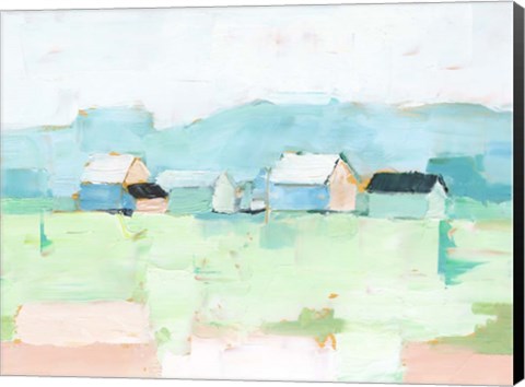 Framed Rural Pastel I Print