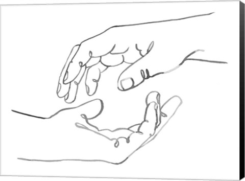 Framed Gestures in Hand I Print