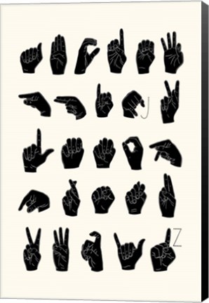 Framed Sign Language I Print