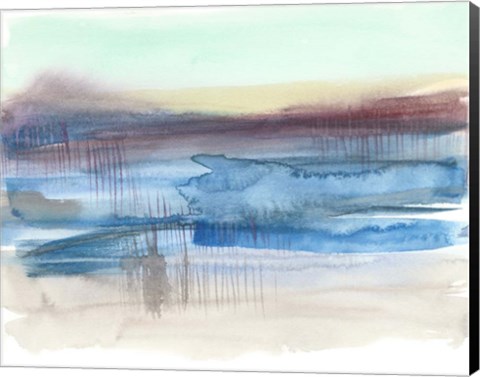 Framed Burgundy Horizon I Print