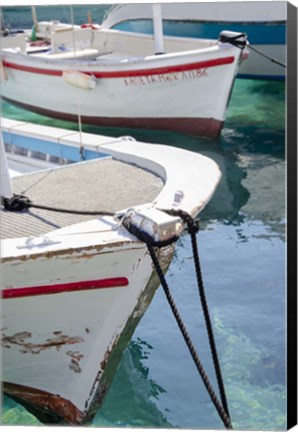 Framed Workboats of Corfu, Greece III Print