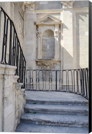 Framed Courtyard Splendor - Dubrovnik, Croatia Print