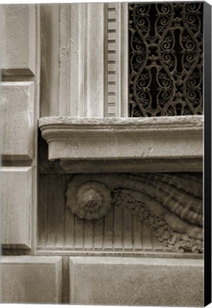 Framed Architecture Detail in Sepia I Print