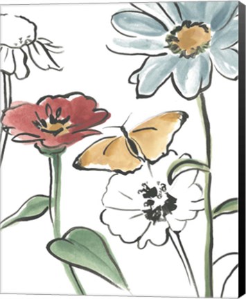 Framed Boho Florals IV Print