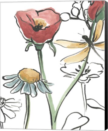 Framed Boho Florals VI Print