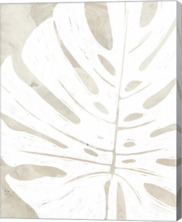 Framed Linen Tropical Silhouette I Print