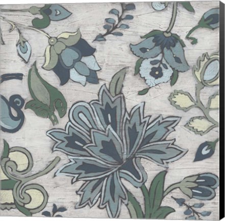 Framed Blue Garden Chintz II Print