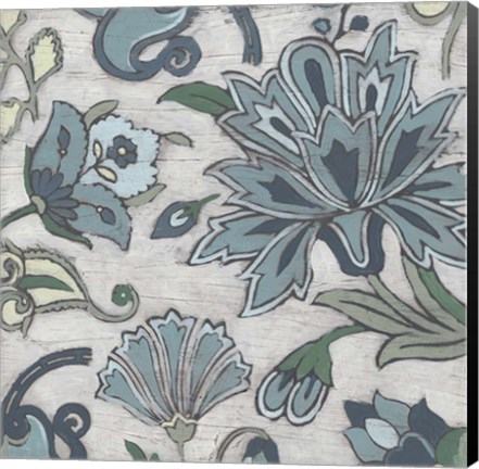 Framed Blue Garden Chintz IV Print