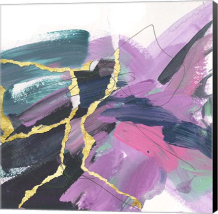 Framed Divided Violet II Print