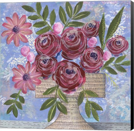 Framed Rosa Bouquet I Print