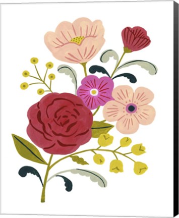 Framed Simple Flora I Print