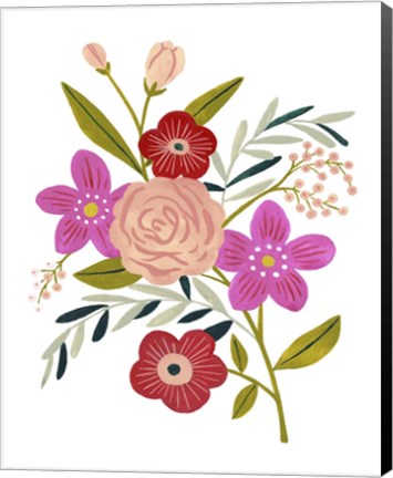 Framed Simple Flora II Print