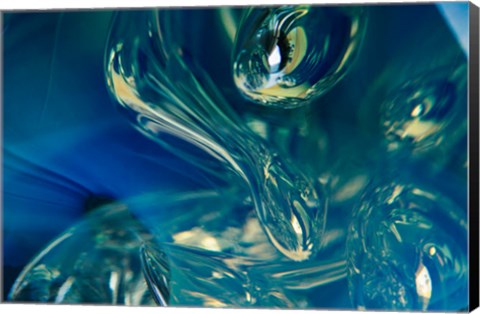 Framed Frozen Bubbles In Glass 4 Print