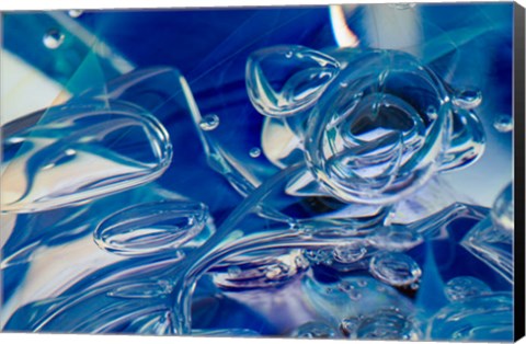 Framed Frozen Bubbles In Glass 5 Print
