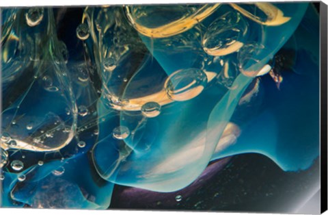 Framed Frozen Bubbles In Glass 6 Print