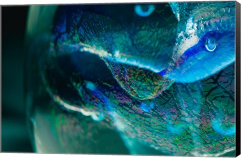 Framed Macro Of Colorful Glass 1 Print