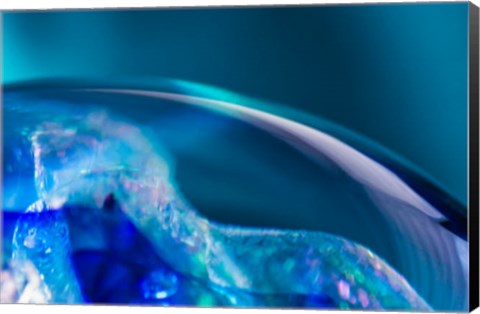 Framed Macro Of Colorful Glass 6 Print