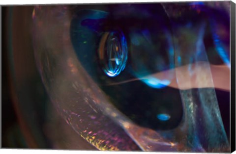 Framed Macro Of Colorful Glass 7 Print