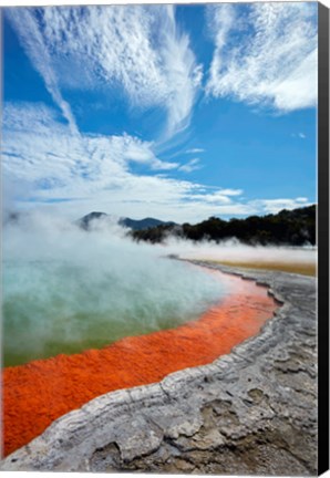 Framed Champagne Pool, Waiotapu Thermal Reserve, Near Rotorua, North Island, New Zealand Print