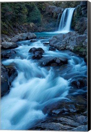 Framed Tawhai Falls, Whakapapanui Stream, Tongariro National Park, New Zealand Print