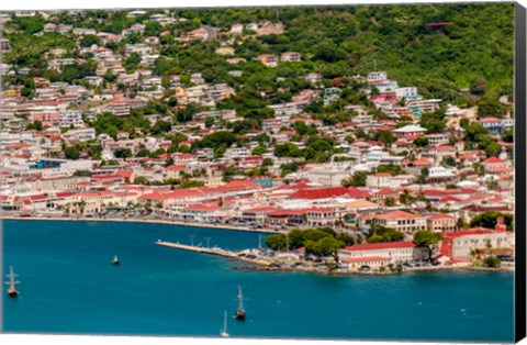 Framed Charlotte Amalie, St Thomas, US Virgin Islands Print